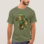 Woodland Camo Pattern Paint Splat v2 T-shirt (Voorkant)