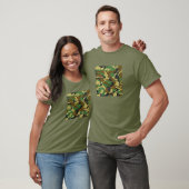 Woodland Camo Pattern Square Sliced T-shirt (Unisex)