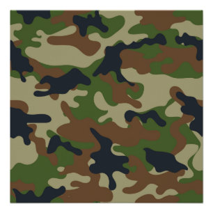 Woodland Camo Perfect Poster