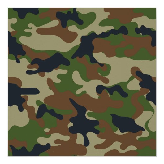 Woodland Camo Perfect Poster (Voorkant)