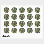 Woodland Camo Ronde Sticker (Vel)