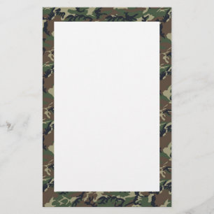 Woodland Camouflage Background Sjabloon Briefpapier