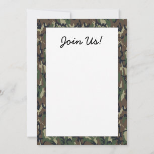 Woodland Camouflage Background Sjabloon Kaart