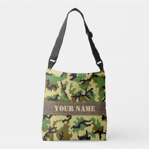 Woodland camouflage crossbody tas