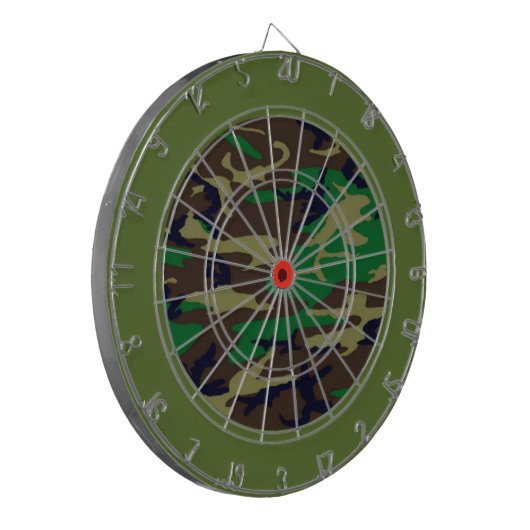 Woodland Camouflage Dart Board Dartbord (Voorkant Links)
