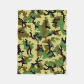Woodland camouflage fleece deken (Voorkant)