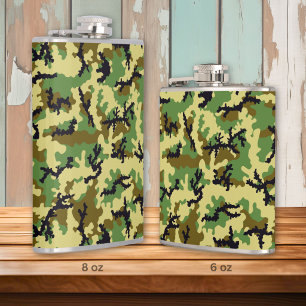Woodland camouflage heupfles