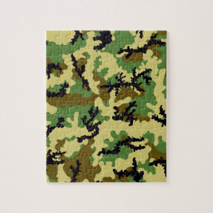 Woodland camouflage legpuzzel