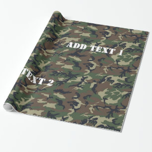 Woodland Camouflage militaire achtergrond Cadeaupapier