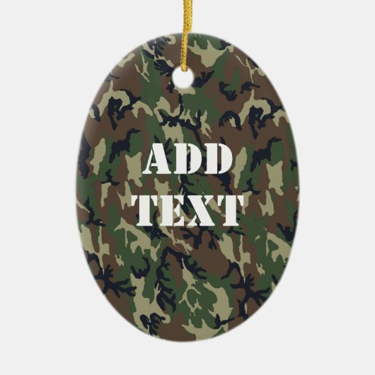 Woodland Camouflage Military Pattern Keramisch Ornament (Voorkant)