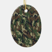 Woodland Camouflage Military Pattern Keramisch Ornament (Achterkant)