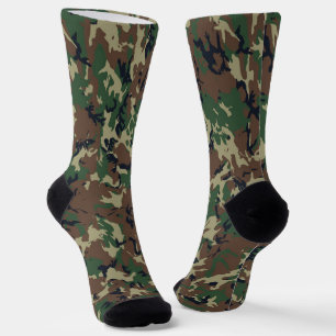 Woodland Camouflage Military Pattern Sokken