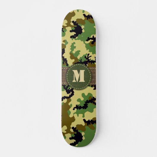 Woodland camouflage skateboard (Voorkant)