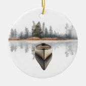 Woodland Canoe Round Holiday Ornament (Voorkant)
