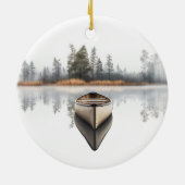Woodland Canoe Round Holiday Ornament (Achterkant)