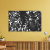 Woodland Canopy 01 BW Canvas Afdruk (Insitu (Woonkamer))