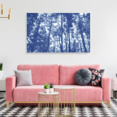 Woodland Canopy - Cyanotype Effect Canvas Afdruk (Insitu (Woonkamer))