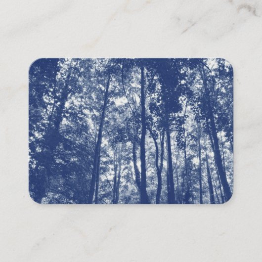 Woodland Canopy - Cyanotype Effect Visitekaartje (Voorkant)