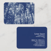 Woodland Canopy - Cyanotype Effect Visitekaartje (Voorkant / Achterkant)