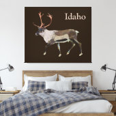 Woodland Cariou Canvas Afdruk (Insitu (Slaapkamer))