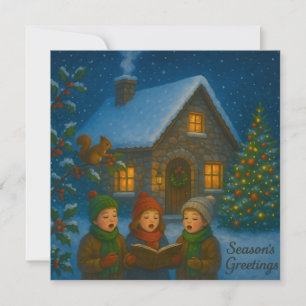 Woodland Carol Choir Feestdagenkaart
