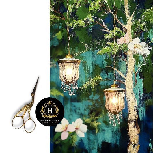  Woodland Chandelier Decoupage Tissuepapier