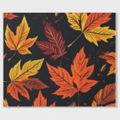 Woodland Charm: Herfstblad Collage Cadeaupapier (Vlak)