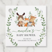 Woodland Chic groen bos dier dank u Bedankjes Labels (Voorkant)
