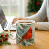 Woodland Christmas Cardinal Bird Mug
