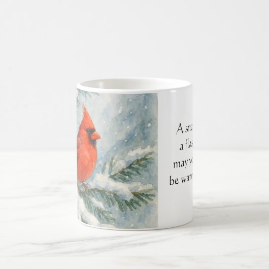 Woodland Christmas Cardinal Bird Mug (Centre)