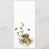 Woodland Cottcore Wooden Heart WeddenMenu Menu (Achterkant)