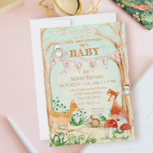 Woodland Creaters Animals Deer Fox Rabbit Owl Art