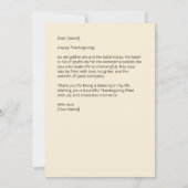 Woodland Creats Carte de voeux Thanksgiving (Dos)