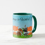 Woodland Creats Fox Raccoon Squirrel Coffee Mug (Devant droit)