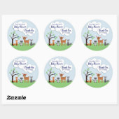 Woodland Creature Baby shower Stickers (Vel)