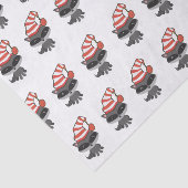 Woodland Creature Raccoon Kerstmis Tissuepapier (Detail)