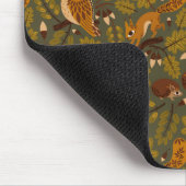 Woodland Creatures and Leaves Pattern Muismat (Hoek)