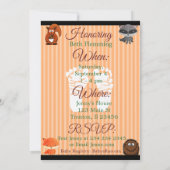 Woodland Créatures Baby shower Invitation (Dos)