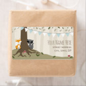 Woodland Creatures Boy Baby shower Label (Insitu)