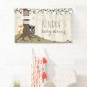 Woodland Creatures Boy Baby shower Spandoek (Insitu)