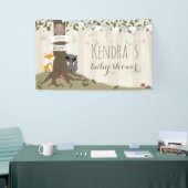 Woodland Creatures Boy Baby shower Spandoek (Beurs)