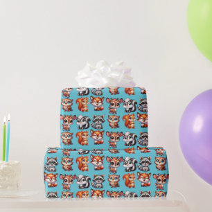 Woodland Creatures Boy's Baby shower Cadeaupapier