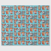 Woodland Creatures Boy's Baby shower Cadeaupapier (Vlak)