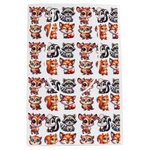 Woodland Creatures Boy's Baby shower Medium Cadeauzakje