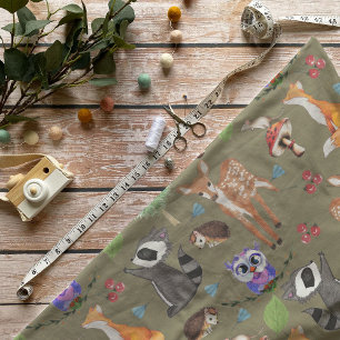 Woodland Creatures Katoen (56" breedte) Stof