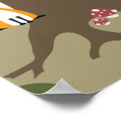 Woodland Creatures Poster du Baby shower garçon (Coin)