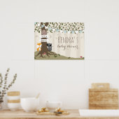 Woodland Creatures Poster du Baby shower garçon (Cuisine)