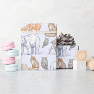 Woodland Creatures rustieke vakantie inpakpapier
