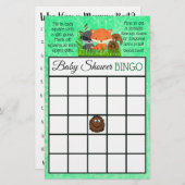 Woodland Creatures themed baby shower games (Voorkant / Achterkant)