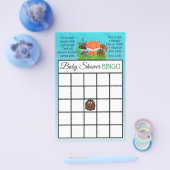 Woodland Creatures themed baby shower games Flyer (Enkel)